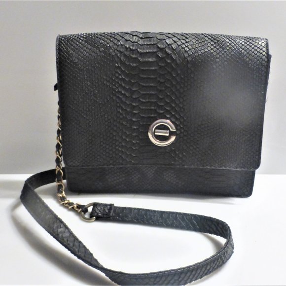 ELIZABETH GRANT Black Purse Clutch Purse Evening Bag - Picture 1 of 10